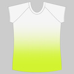 womens athletic raglan cut sleeve shirt gradient